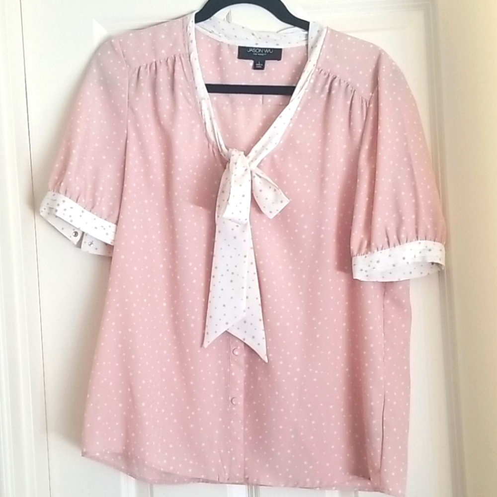 Jason Wu for Target pink Polka Dot Blouse